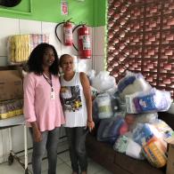 Voluntárias Sociais doam alimentos para abrigo alagado pela chuva em Salvador